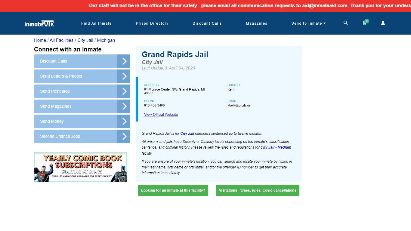 Grand Rapids Jail | Inmate Locator